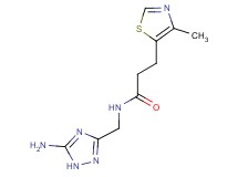 N-[(5-amino-1H-1,2,4-triazol-3-yl)methyl]-3-(4-methyl-1,3-thiazol-5-yl)propanamide