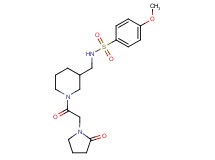 4-methoxy-N-({1-[(2-oxo-1-pyrrolidinyl)acetyl]-3-piperidinyl}methyl)benzenesulfonamide