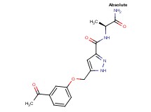 5-[(3-acetylphenoxy)methyl]-N-[(1S)-2-amino-1-methyl-2-oxoethyl]-1H-pyrazole-3-carboxamide