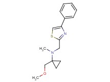 1-(methoxymethyl)-N-methyl-N-[(4-phenyl-1,3-thiazol-2-yl)methyl]cyclopropanamine