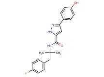 N-[2-(4-fluorophenyl)-1,1-dimethylethyl]-3-(4-hydroxyphenyl)-1H-pyrazole-5-carboxamide