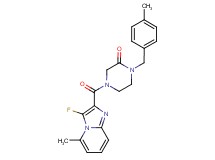 4-[(3-fluoro-5-methylimidazo[1,2-a]pyridin-2-yl)carbonyl]-1-(4-methylbenzyl)-2-piperazinone