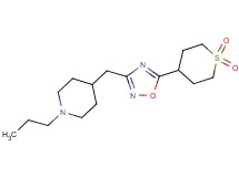 4-{[5-(1,1-dioxidotetrahydro-2H-thiopyran-4-yl)-1,2,4-oxadiazol-3-yl]methyl}-1-propylpiperidine