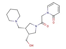 1-{2-[(3R*,4R*)-3-(hydroxymethyl)-4-(piperidin-1-ylmethyl)pyrrolidin-1-yl]-2-oxoethyl}pyridin-2(1H)-one