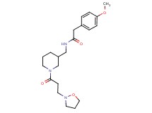 N-({1-[3-(2-isoxazolidinyl)propanoyl]-3-piperidinyl}methyl)-2-(4-methoxyphenyl)acetamide