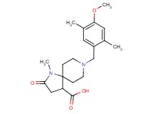 8-(4-methoxy-2,5-dimethylbenzyl)-1-methyl-2-oxo-1,8-diazaspiro[4.5]decane-4-carboxylic acid