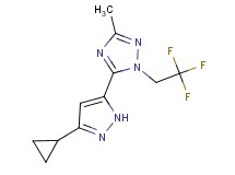 5-(3-cyclopropyl-1H-pyrazol-5-yl)-3-methyl-1-(2,2,2-trifluoroethyl)-1H-1,2,4-triazole