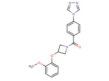 4-(4-{[3-(2-methoxyphenoxy)azetidin-1-yl]carbonyl}phenyl)-4H-1,2,4-triazole