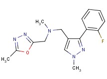 1-[3-(2-fluorophenyl)-1-methyl-1H-pyrazol-4-yl]-N-methyl-N-[(5-methyl-1,3,4-oxadiazol-2-yl)methyl]methanamine