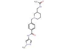 4-({3-[(acetylamino)methyl]piperidin-1-yl}methyl)-N-(1-methyl-1H-pyrazol-4-yl)benzamide