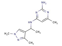 N~4~-[1-(1,3-dimethyl-1H-pyrazol-4-yl)ethyl]-6-methyl-2,4-pyrimidinediamine