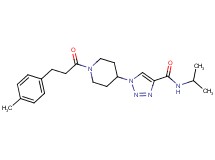 N-isopropyl-1-{1-[3-(4-methylphenyl)propanoyl]-4-piperidinyl}-1H-1,2,3-triazole-4-carboxamide