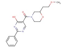 5-{[2-(2-methoxyethyl)morpholin-4-yl]carbonyl}-2-phenylpyrimidin-4-ol