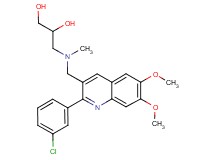 3-[{[2-(3-chlorophenyl)-6,7-dimethoxy-3-quinolinyl]methyl}(methyl)amino]-1,2-propanediol