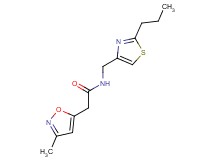 2-(3-methylisoxazol-5-yl)-N-[(2-propyl-1,3-thiazol-4-yl)methyl]acetamide