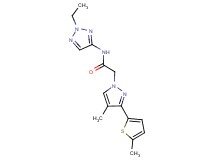 N-(2-ethyl-2H-1,2,3-triazol-4-yl)-2-[4-methyl-3-(5-methyl-2-thienyl)-1H-pyrazol-1-yl]acetamide