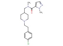 N-({1-[2-(4-chlorophenyl)ethyl]-4-piperidinyl}methyl)-N,1-dimethyl-1H-pyrazole-5-carboxamide