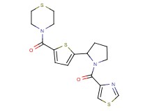 4-({5-[1-(1,3-thiazol-4-ylcarbonyl)-2-pyrrolidinyl]-2-thienyl}carbonyl)thiomorpholine