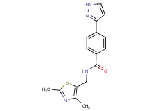 N-[(2,4-dimethyl-1,3-thiazol-5-yl)methyl]-4-(1H-pyrazol-3-yl)benzamide