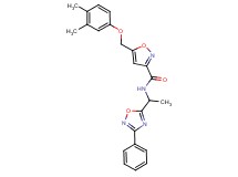 5-[(3,4-dimethylphenoxy)methyl]-N-[1-(3-phenyl-1,2,4-oxadiazol-5-yl)ethyl]-3-isoxazolecarboxamide