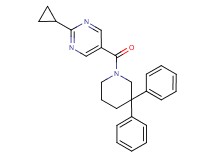 2-cyclopropyl-5-[(3,3-diphenylpiperidin-1-yl)carbonyl]pyrimidine