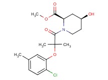 methyl (2R*,4S*)-1-[2-(2-chloro-5-methylphenoxy)-2-methylpropanoyl]-4-hydroxypiperidine-2-carboxylate