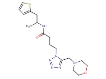 N-[1-methyl-2-(2-thienyl)ethyl]-4-[5-(4-morpholinylmethyl)-1H-tetrazol-1-yl]butanamide