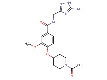 4-[(1-acetylpiperidin-4-yl)oxy]-N-[(5-amino-1H-1,2,4-triazol-3-yl)methyl]-3-methoxybenzamide