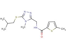 N-{[5-(isobutylthio)-4-methyl-4H-1,2,4-triazol-3-yl]methyl}-5-methyl-2-thiophenecarboxamide
