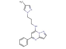N-[3-(4-methyl-1H-pyrazol-1-yl)propyl]-5-phenylpyrazolo[1,5-a]pyrimidin-7-amine