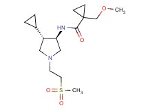 N-{rel-(3R,4S)-4-cyclopropyl-1-[2-(methylsulfonyl)ethyl]-3-pyrrolidinyl}-1-(methoxymethyl)cyclopropanecarboxamide hydrochloride