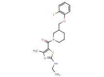 N-ethyl-5-({3-[(2-fluorophenoxy)methyl]-1-piperidinyl}carbonyl)-4-methyl-1,3-thiazol-2-amine