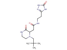 2-[1-(2,2-dimethylpropyl)-3-oxo-2-piperazinyl]-N-[2-(5-oxo-4,5-dihydro-1H-1,2,4-triazol-3-yl)ethyl]acetamide