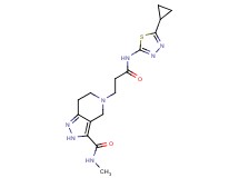 5-{3-[(5-cyclopropyl-1,3,4-thiadiazol-2-yl)amino]-3-oxopropyl}-N-methyl-4,5,6,7-tetrahydro-2H-pyrazolo[4,3-c]pyridine-3-carboxamide