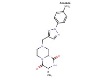 (3R,9aR)-3-methyl-8-{[1-(4-methylphenyl)-1H-pyrazol-4-yl]methyl}tetrahydro-2H-pyrazino[1,2-a]pyrazine-1,4(3H,6H)-dione
