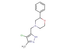 4-[(4-chloro-3-methyl-1H-pyrazol-5-yl)methyl]-2-phenylmorpholine