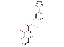N-methyl-4-oxo-N-[3-(1H-pyrazol-1-yl)benzyl]-4H-pyrido[1,2-a]pyrimidine-3-carboxamide