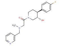 (3S*,4S*)-4-(4-fluorophenyl)-1-{[methyl(pyridin-3-ylmethyl)amino]acetyl}piperidin-3-ol