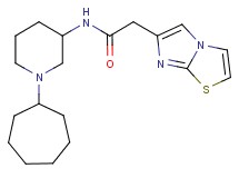 N-(1-cycloheptyl-3-piperidinyl)-2-imidazo[2,1-b][1,3]thiazol-6-ylacetamide
