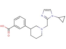 3-{1-[(1-cyclopropyl-1H-imidazol-2-yl)methyl]piperidin-3-yl}benzoic acid