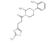 4-{3-[2-methyl-4-(2-methylphenyl)-1-piperazinyl]-3-oxopropyl}-1,3-thiazol-2-amine
