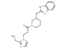 2-({1-[3-(2-ethyl-1H-imidazol-1-yl)propanoyl]-3-piperidinyl}methyl)-1H-benzimidazole