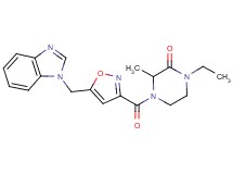 4-{[5-(1H-benzimidazol-1-ylmethyl)isoxazol-3-yl]carbonyl}-1-ethyl-3-methylpiperazin-2-one