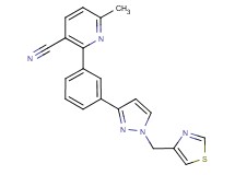 6-methyl-2-{3-[1-(1,3-thiazol-4-ylmethyl)-1H-pyrazol-3-yl]phenyl}nicotinonitrile