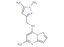 N-[(1,5-dimethyl-1H-pyrazol-3-yl)methyl]-5-methylpyrazolo[1,5-a]pyrimidin-7-amine