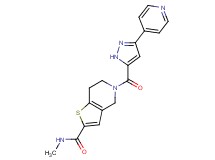 N-methyl-5-[(3-pyridin-4-yl-1H-pyrazol-5-yl)carbonyl]-4,5,6,7-tetrahydrothieno[3,2-c]pyridine-2-carboxamide