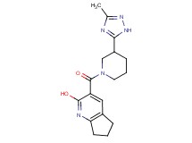 3-{[3-(3-methyl-1H-1,2,4-triazol-5-yl)-1-piperidinyl]carbonyl}-6,7-dihydro-5H-cyclopenta[b]pyridin-2-ol