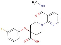 4-(3-fluorophenoxy)-1-{3-[(methylamino)carbonyl]pyridin-2-yl}piperidine-4-carboxylic acid