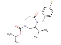 isopropyl 4-(4-fluorobenzyl)-3-isopropyl-5-oxo-1,4-diazepane-1-carboxylate