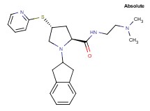(4R)-1-(2,3-dihydro-1H-inden-2-yl)-N-[2-(dimethylamino)ethyl]-4-(2-pyridinylthio)-L-prolinamide
